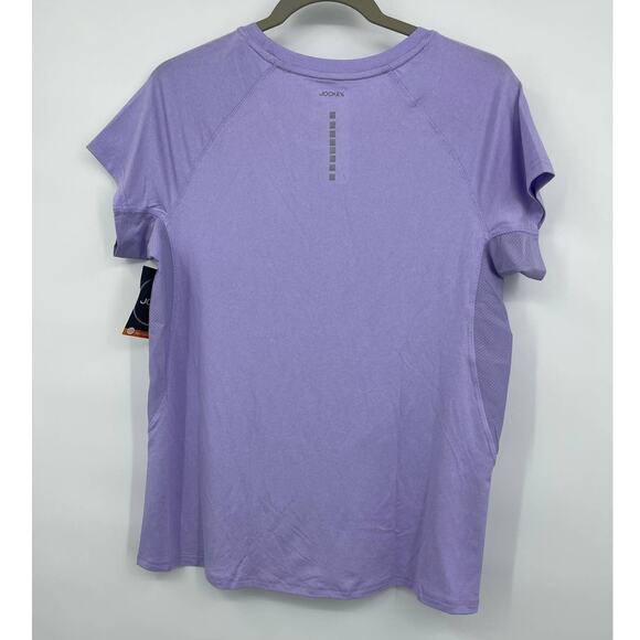 Jockey Womens Purple Crew Neck Stretch Jersey Short-Sleeve Athletic T-Shirt NEW - Picture 2 of 10